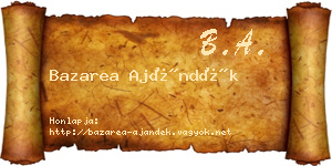 Bazarea Ajándék névjegykártya